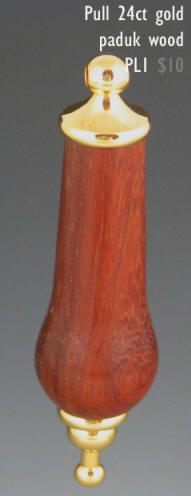 pull 24ct gold paduk wood
